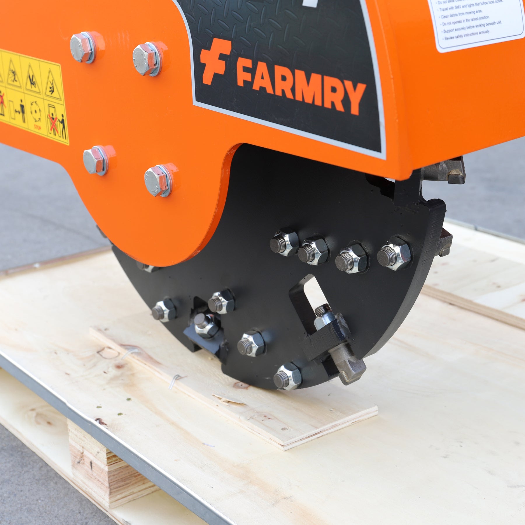 Farmry 3-Point PTO Stump Grinder, 34 Carbide Teeth, for 15-45 HP Tractors (Slip Clutch & PTO Shaft Included)