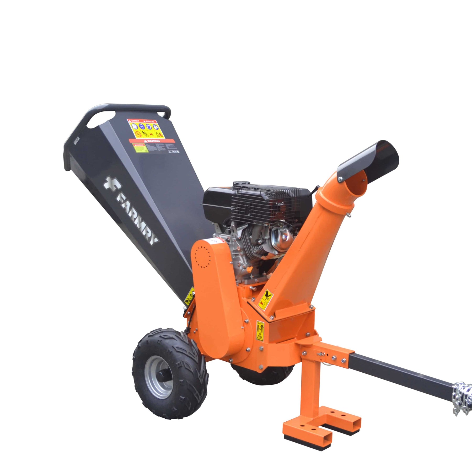 Farmry 5" Rato 420 cc 15 HP Gas Engine Powered Wood Chipper with Towbar , GS15U - farmry